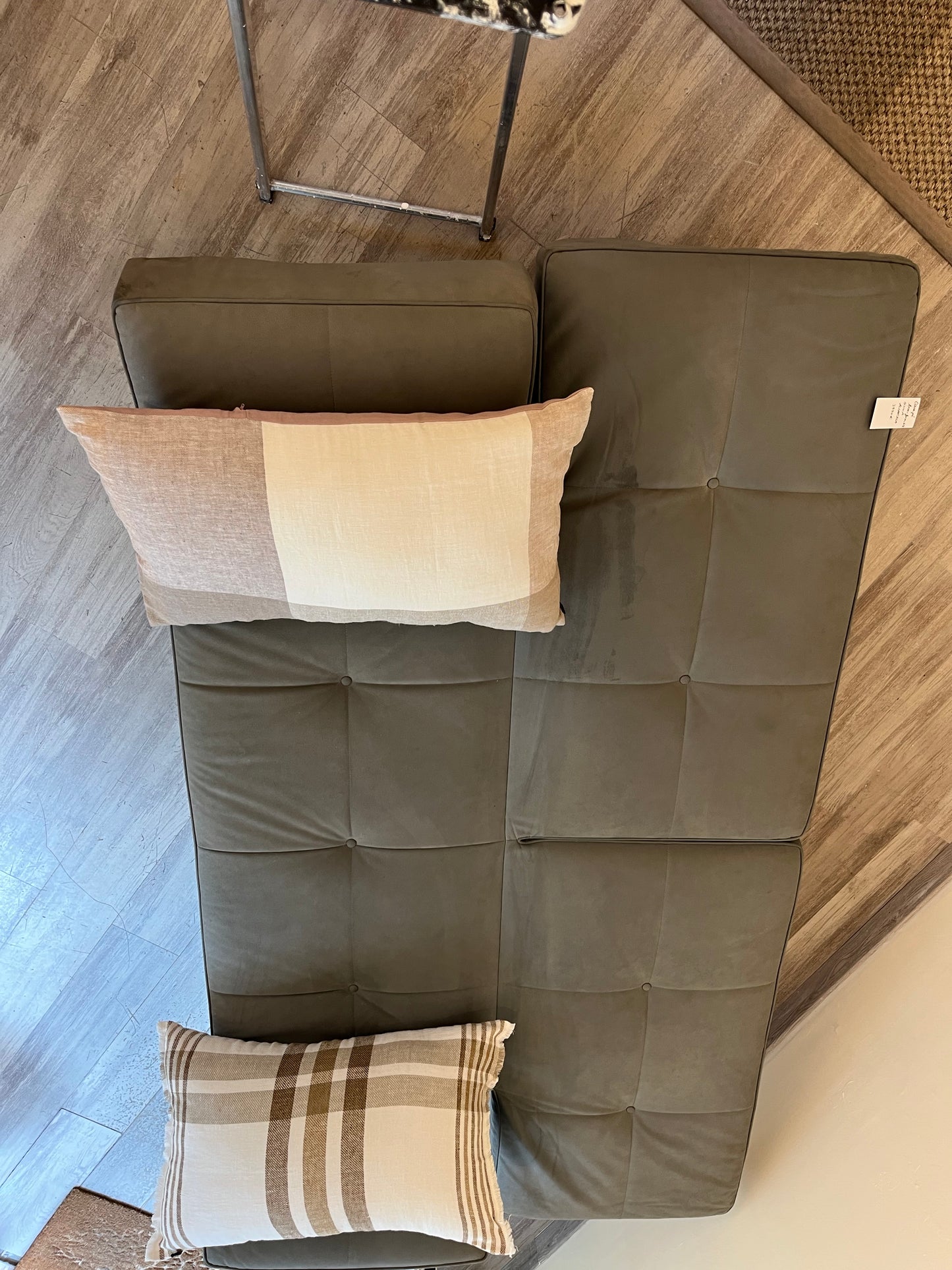 Canapé transformable Gris en Alcantara CINNA
