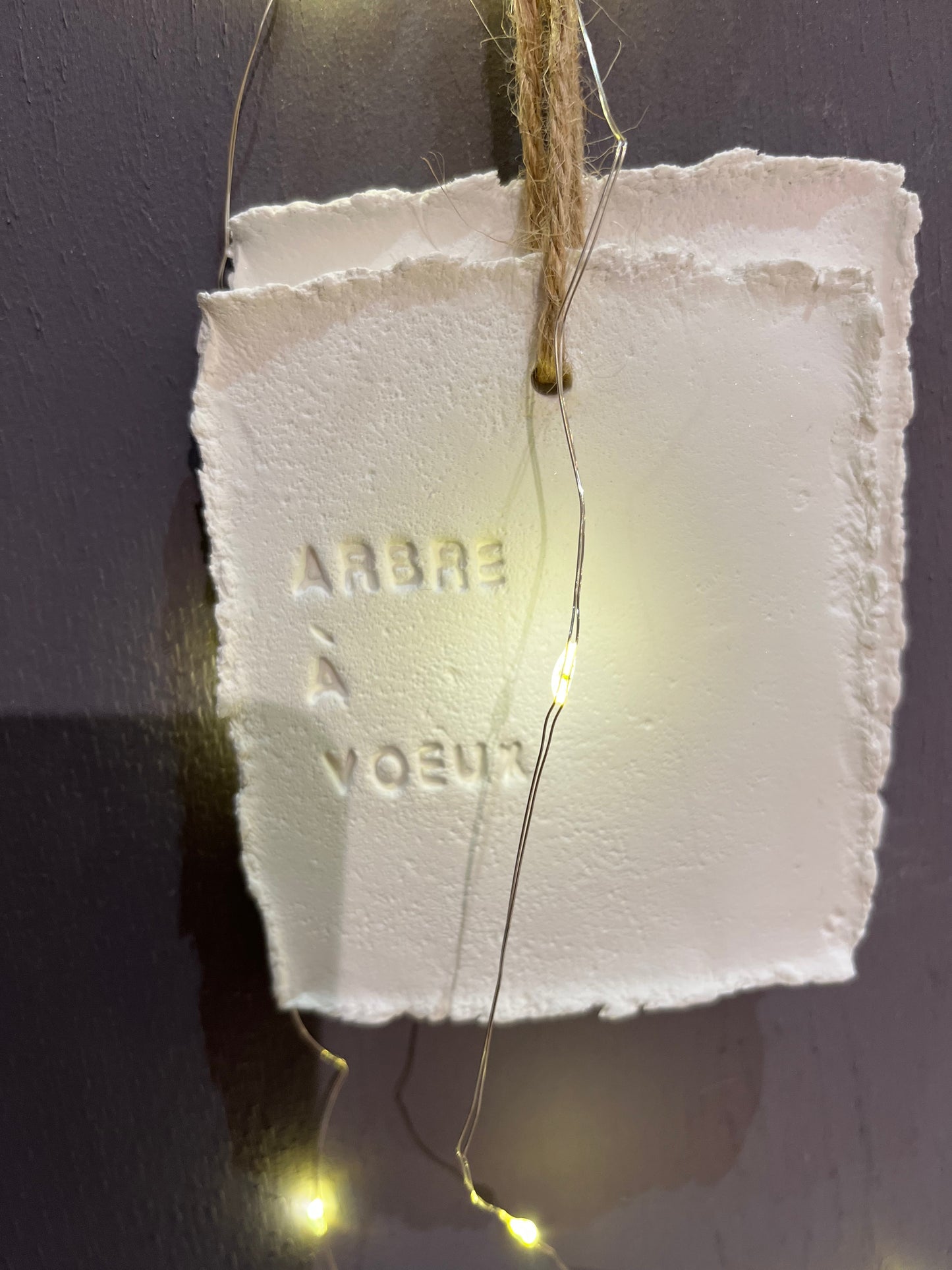 Plaque à message "Arbre à vœux"