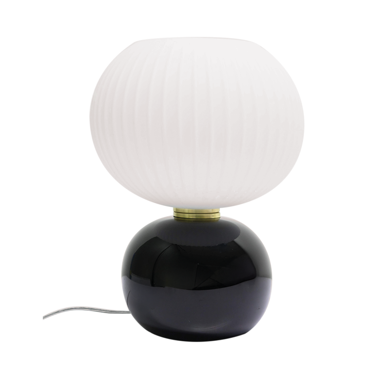 Lampe de table boule noire, design contemporain - Decolucce
