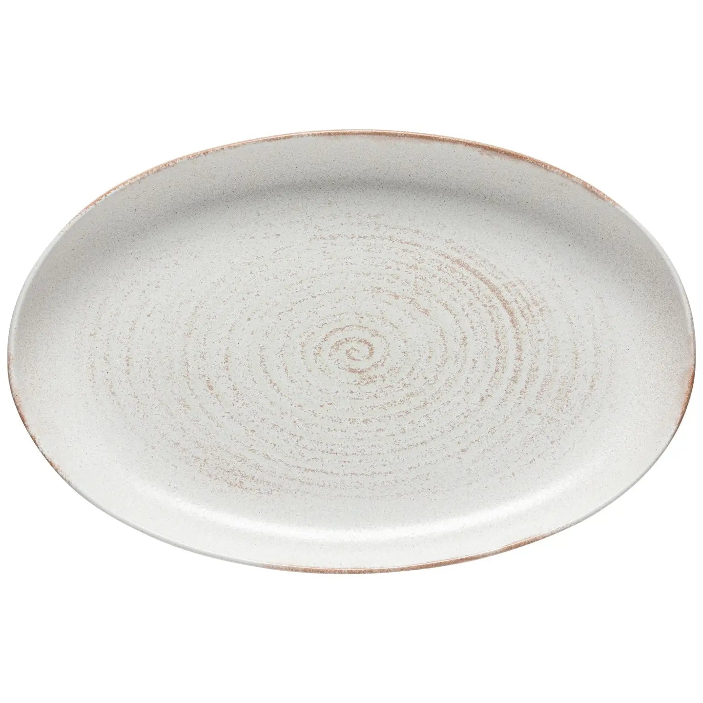 Plat oval en grès