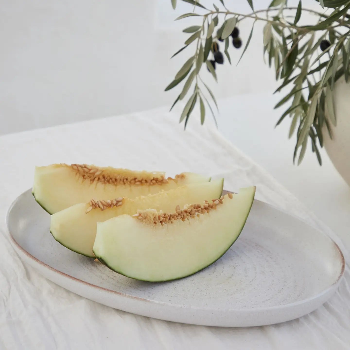 Plat oval en grès