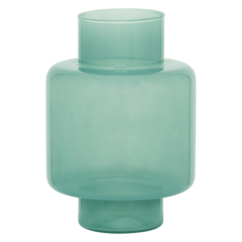 Vase en verre recyclé vert