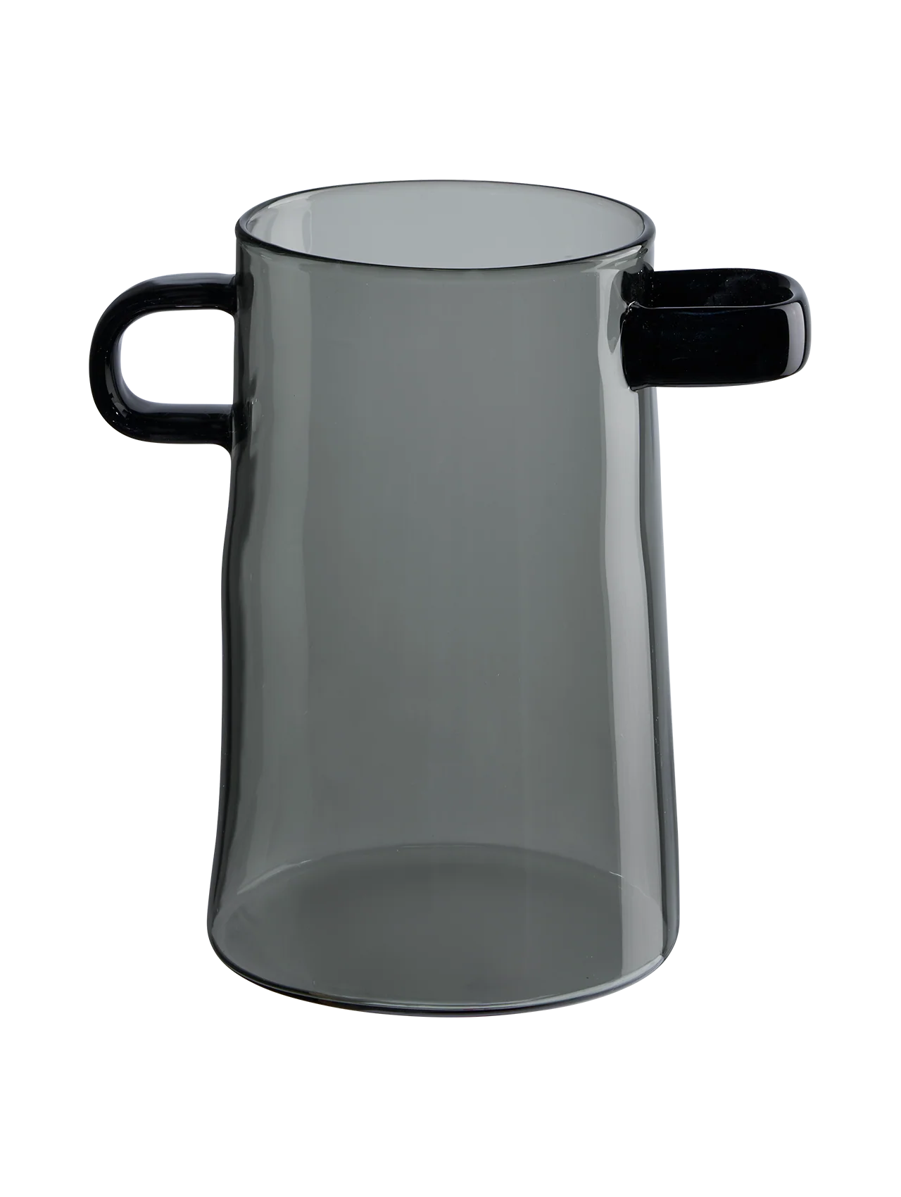 Vase gris en verre borosilicaté, pour toutes fleurs et votre décoration intérieure.