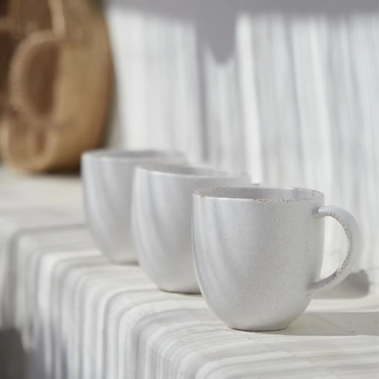 Mug en grès fin crème