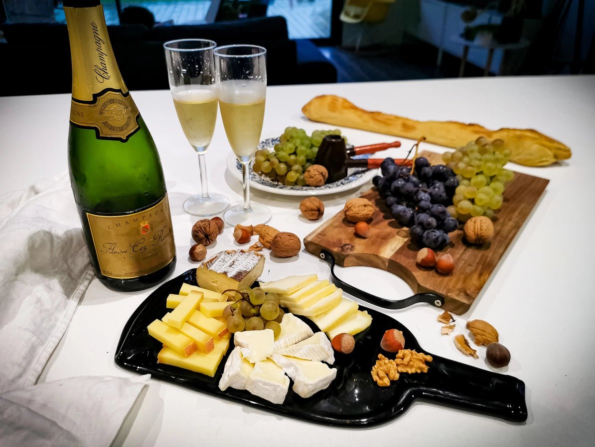 Planche apéro en verre upcyclé Ocre – Fabriquée en France | Made in France - Décoration intérieure | DECOLUCCE