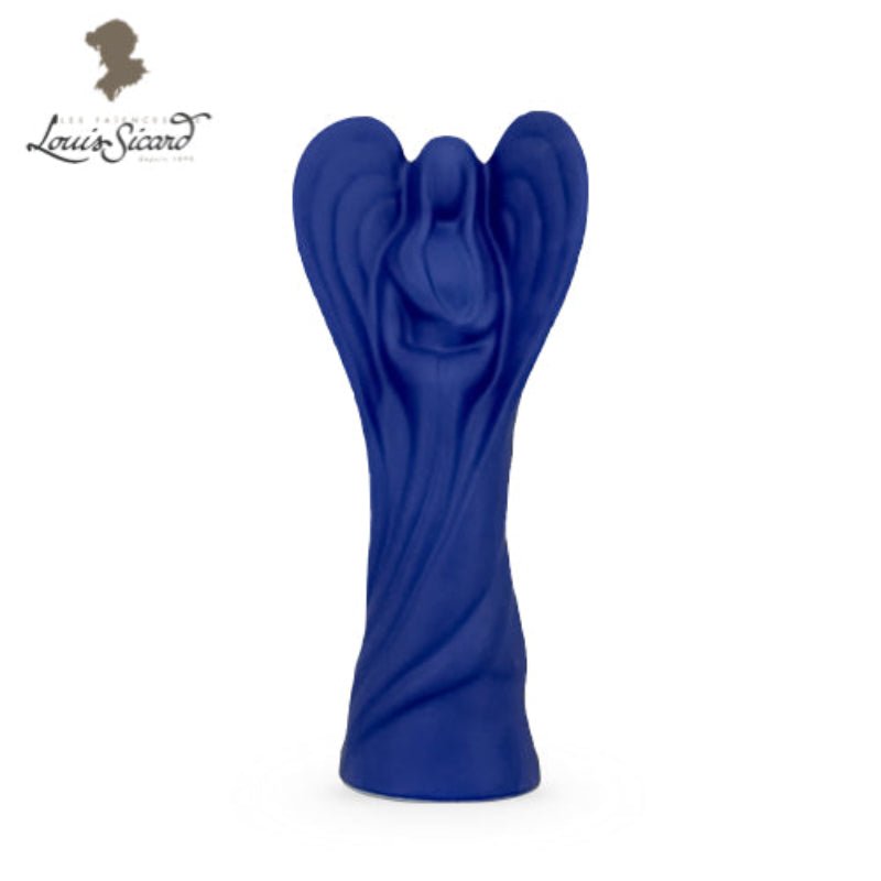 L’Ange – Sculpture en Faïence Artisanale Bleu Mat | Faïences Louis Sicard - Décoration intérieure | DECOLUCCE