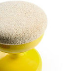 Tabouret rotatif Aguda en métal et tissu bouclé – Assise design jaune - Décoration intérieure | DECOLUCCE