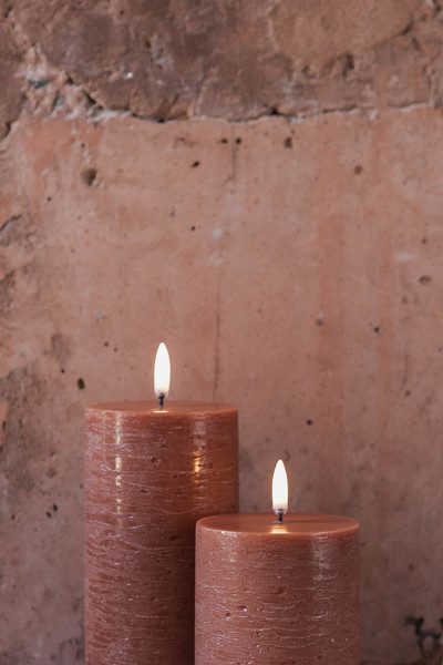 Bougie Led PILIER  terracotta PETITE UYUNI
