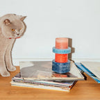 Bougie empilable -3 bougie et 1 support, pratique et design 