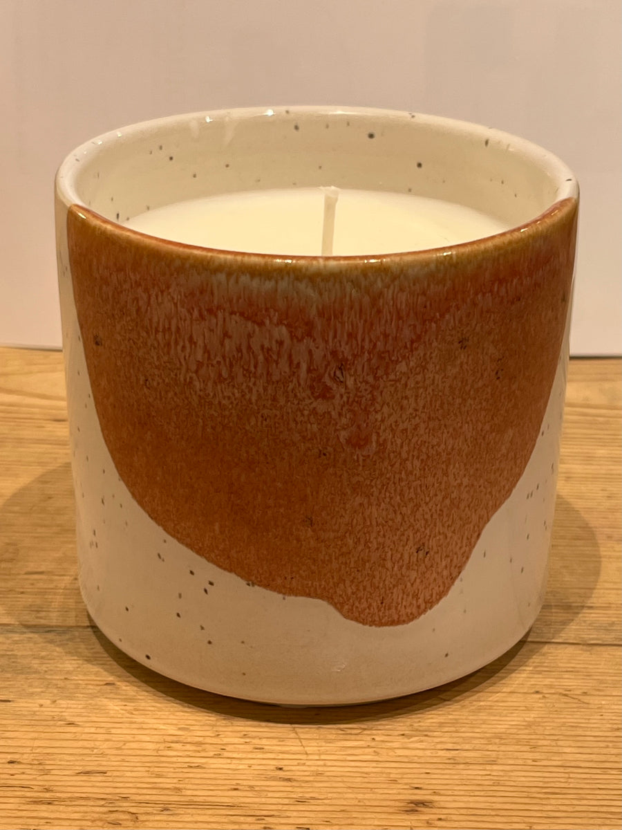 Bougie Parfumée Cannelle Orange - Made in France - Pot Céramique Réutilisable