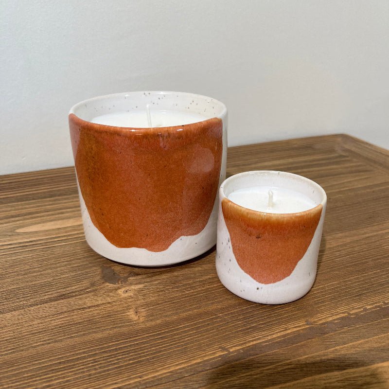 Bougie Parfumée Cannelle Orange - Made in France - Pot Céramique Réutilisable - Décoration intérieure | DECOLUCCE