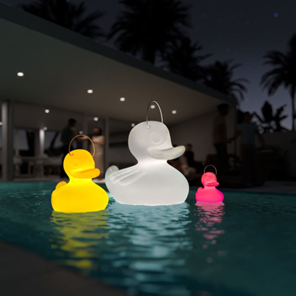 Canard flottant lumineux blanc 