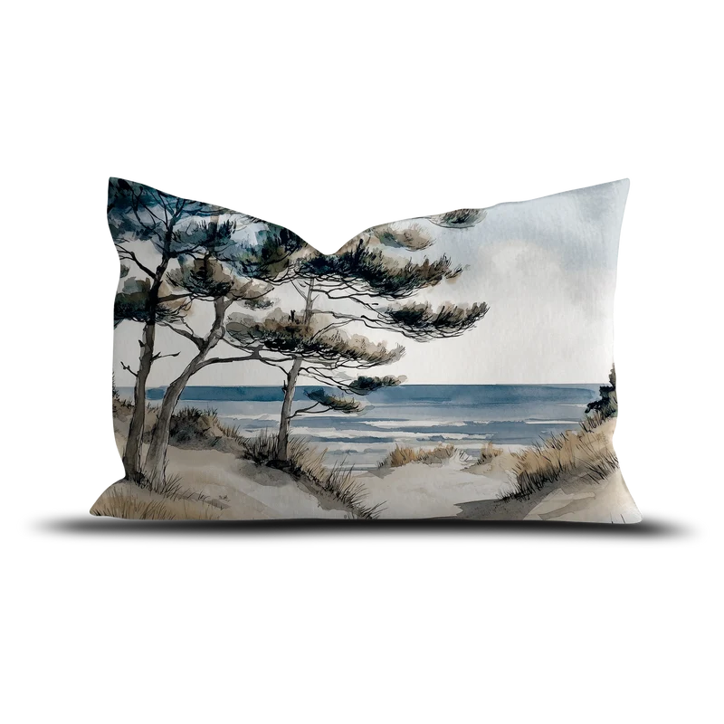 Coussin extérieur Thirassia Pôdevache paysage bord de mer