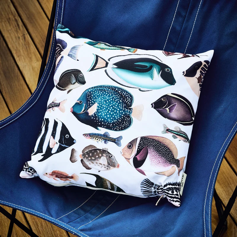 Coussin extérieur Zacapa Pôdevache motif poissons