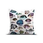 Coussin outdoor poissons bleu turquoise Zacapa