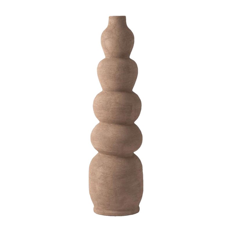 Grand vase sable en argile – Vase déco design naturel H70 cm - Décoration intérieure | DECOLUCCE