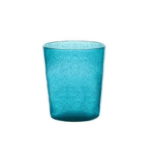 Grand verre à eau turquoise 