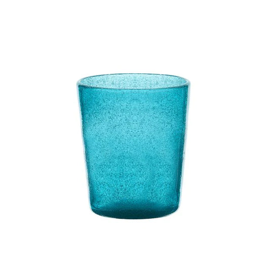 Grand verre à eau turquoise 