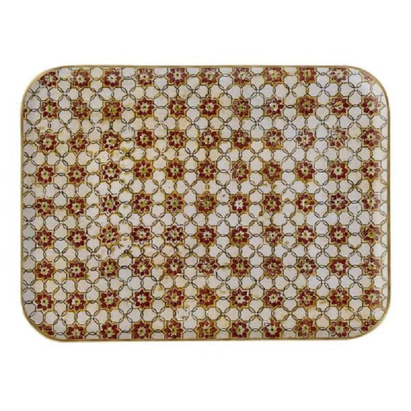 Plateau en métal ocre GM