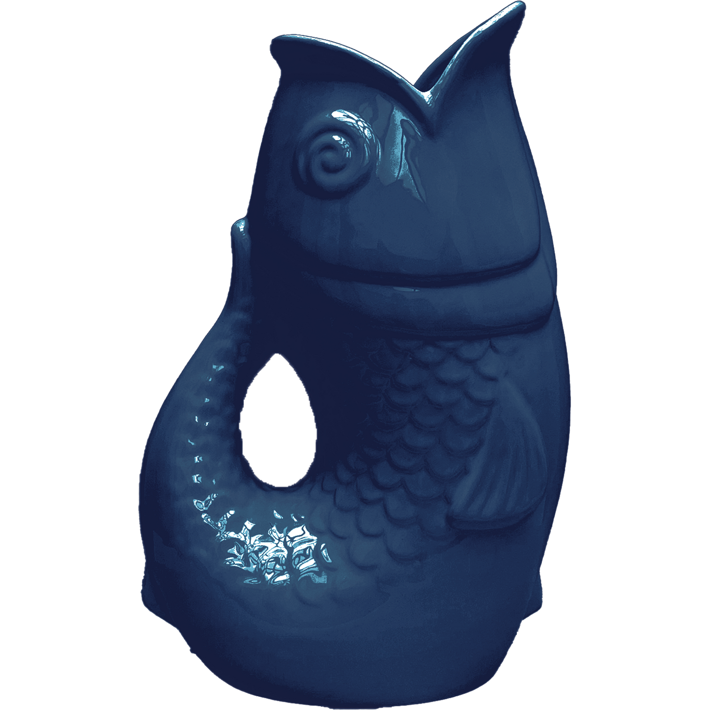 Grand Vase poisson Bleu