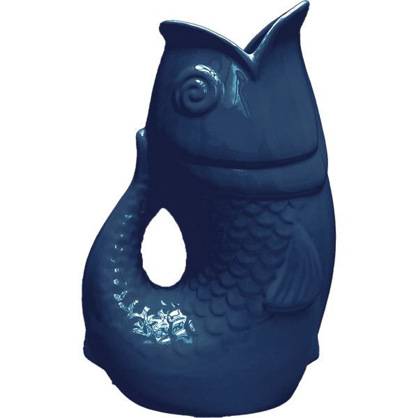 Grand Vase poisson Bleu