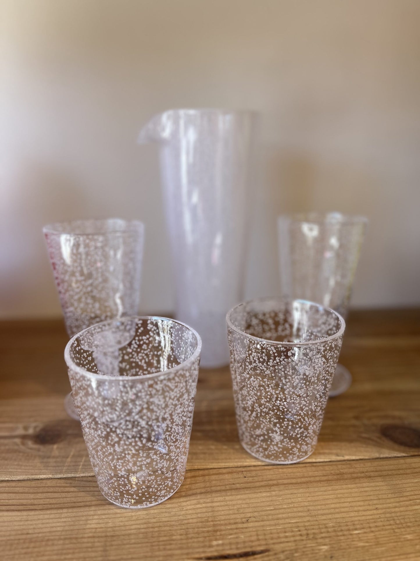 Verre en synthétique blanc lot de 6