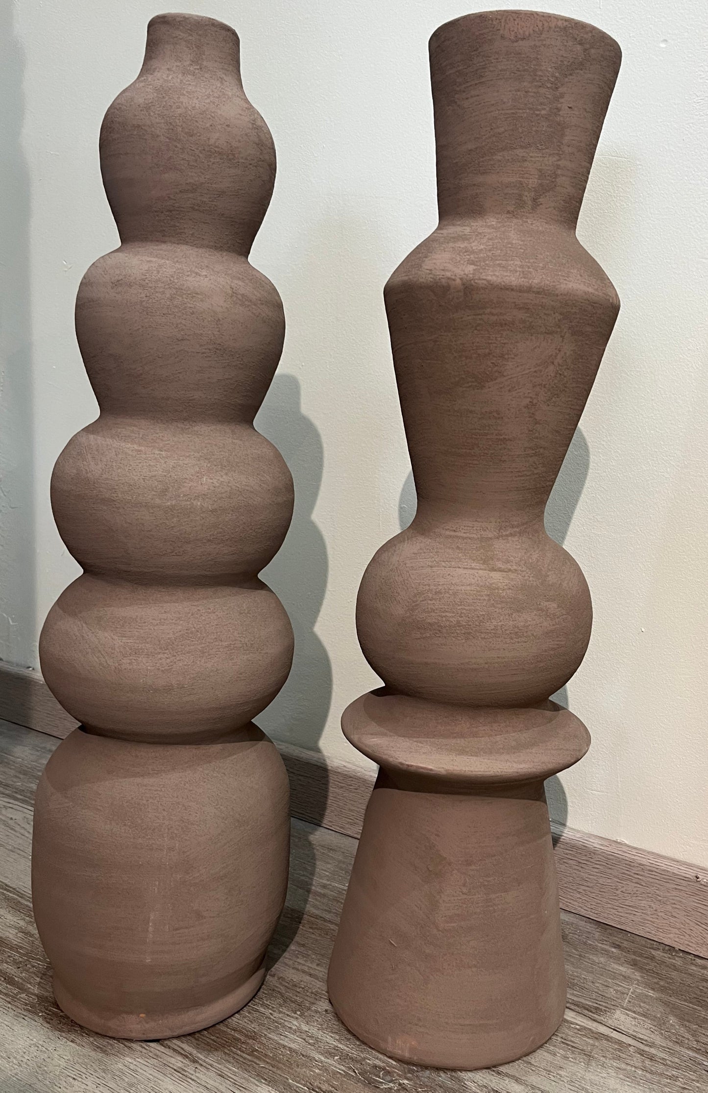 Vase en argile couleur Sable