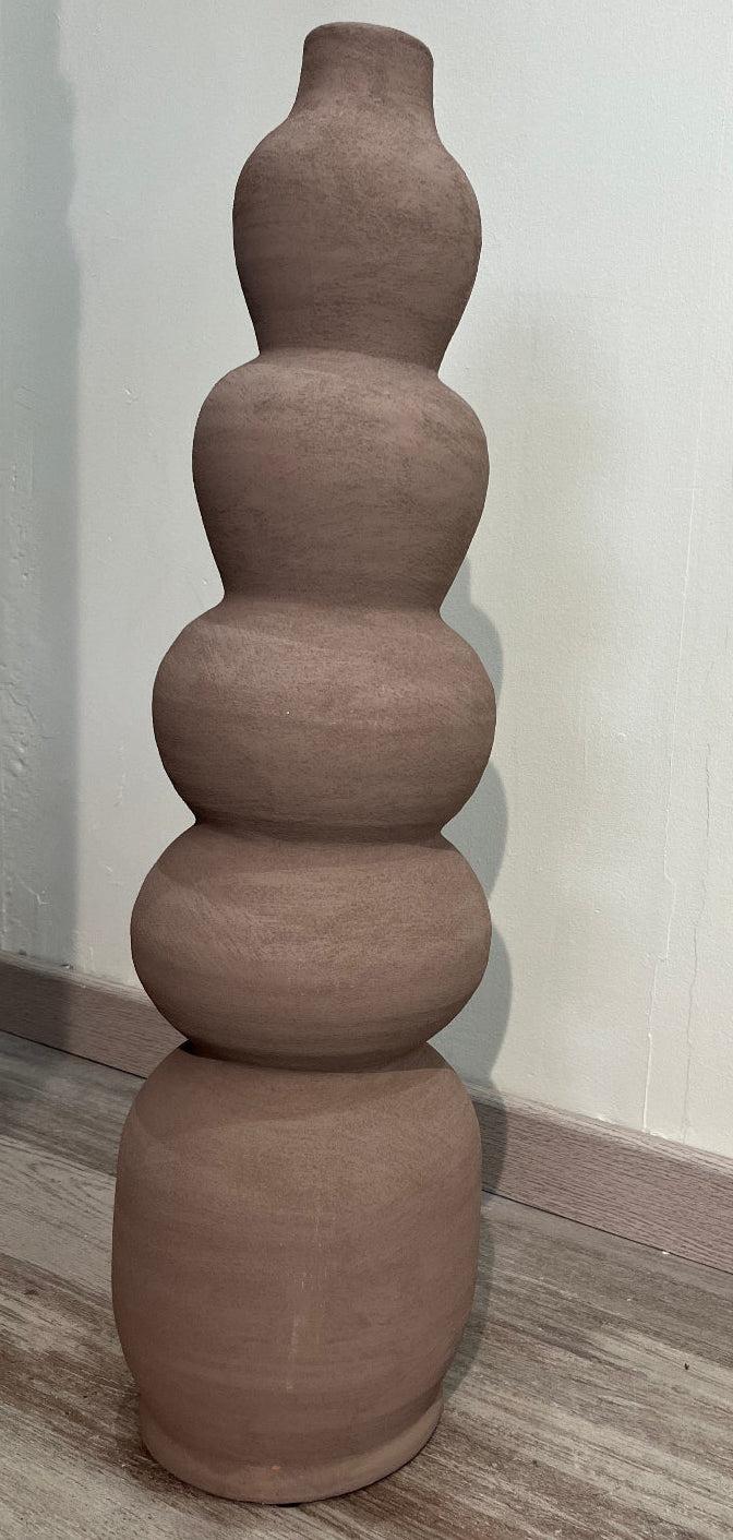 Vase en argile couleur Sable