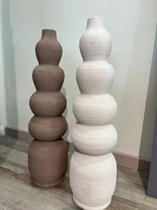 Vase en argile couleur Sable