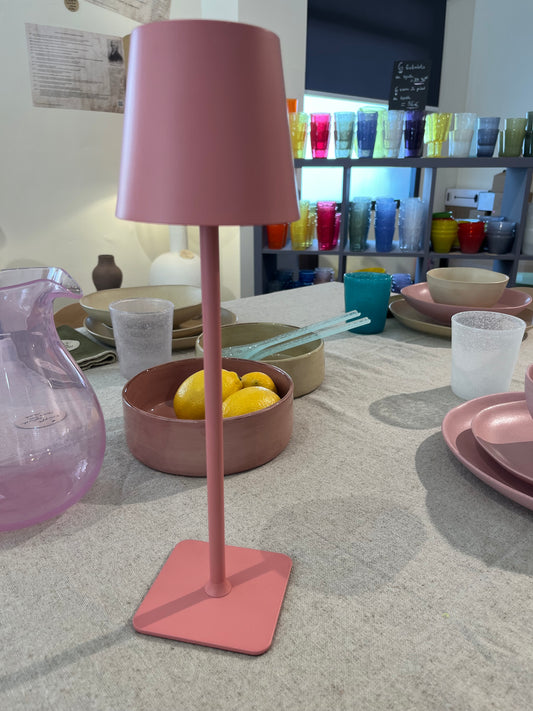 Lampe de table Led sans fil rose 