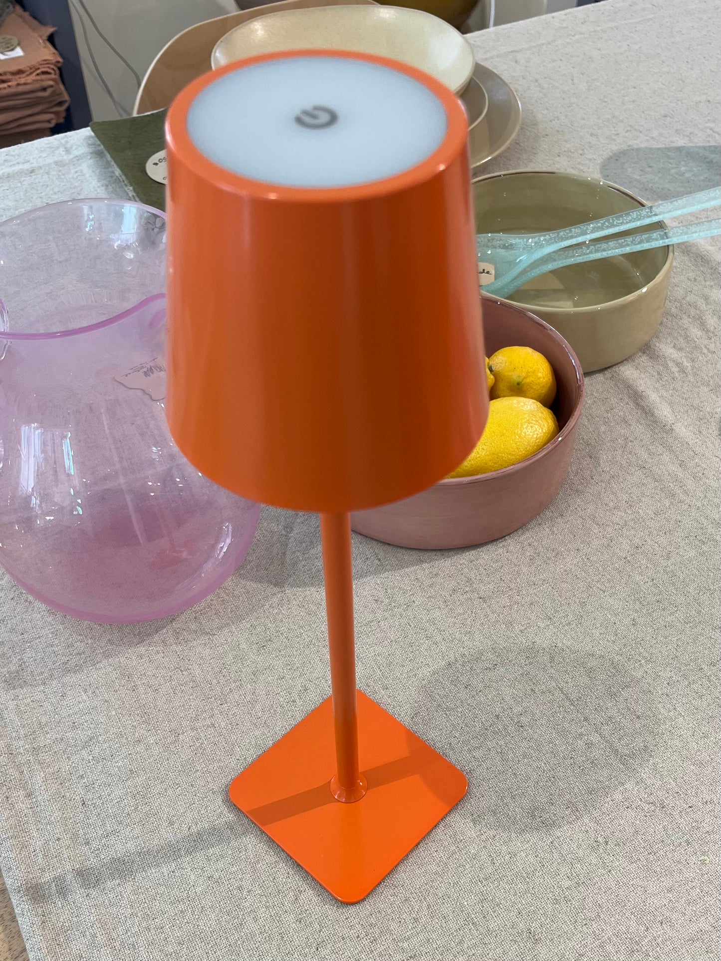 Lampe de table led sans fil Orange