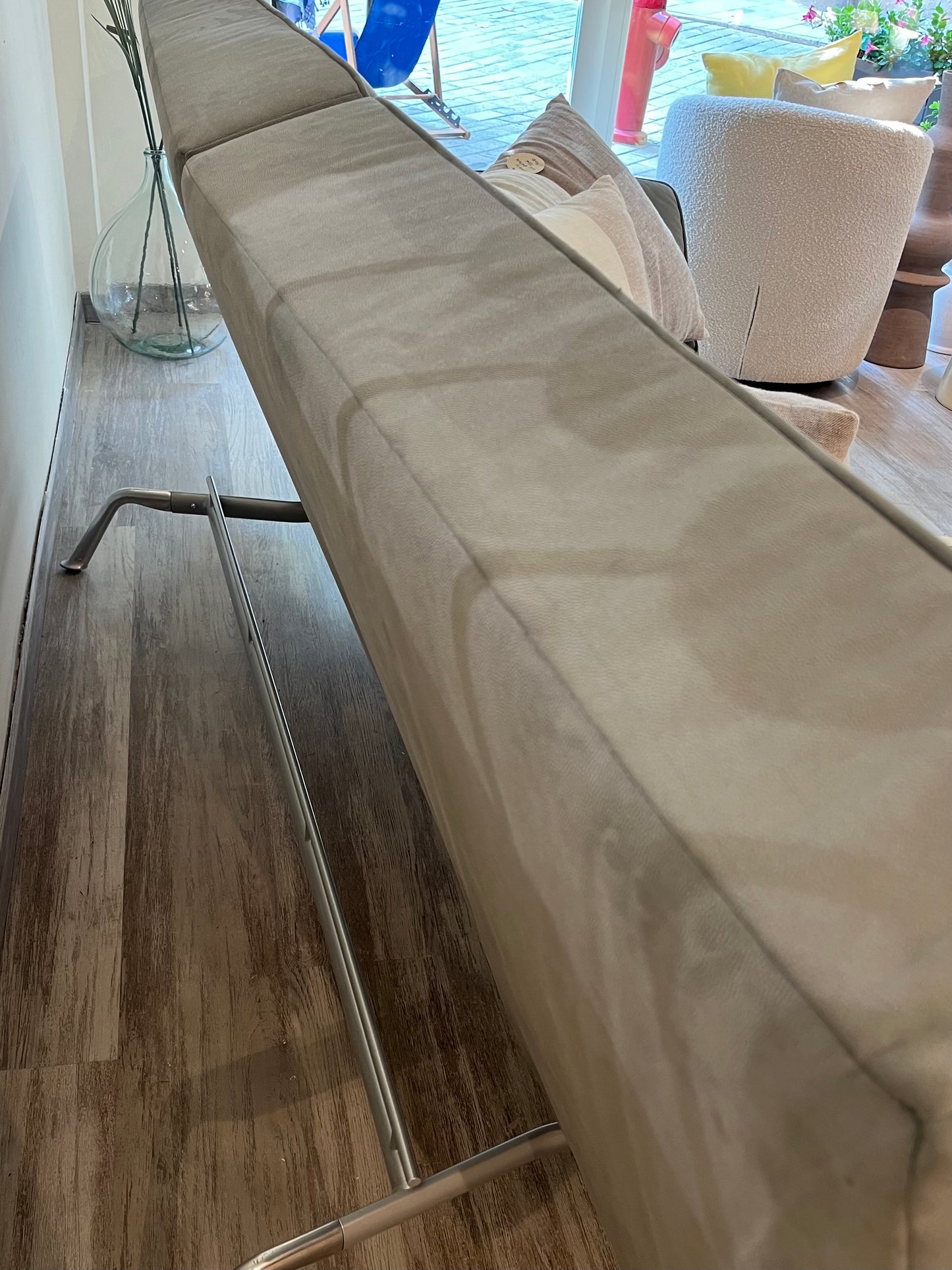 Canapé transformable Gris en Alcantara CINNA