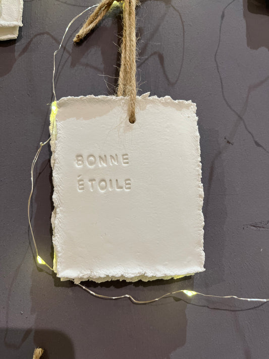 Plaque à message " Bonne Etoile"