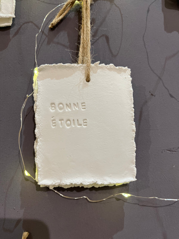 Plaque à message " Bonne Etoile"