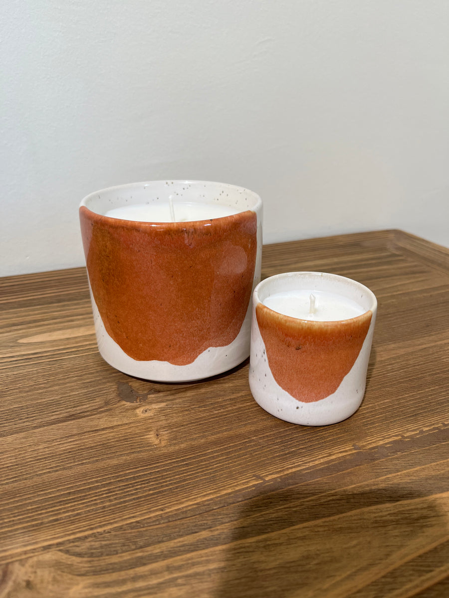 Bougie Parfumée Cannelle Orange - Made in France - Pot Céramique Réutilisable
