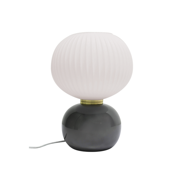 Lampe à poser en verre gris petit modèle