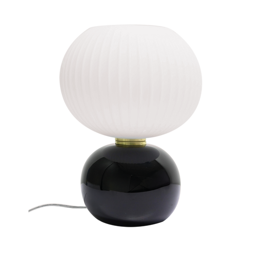 Lampe de table boule noire, design contemporain - Decolucce 
