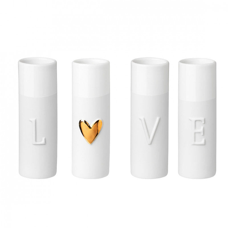 Lot de 4 vases LOVE 