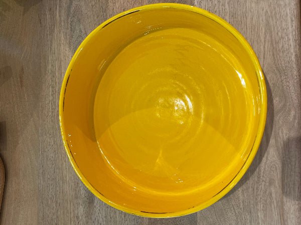MOYEN SALADIER EN CERAMQUE JAUNE 