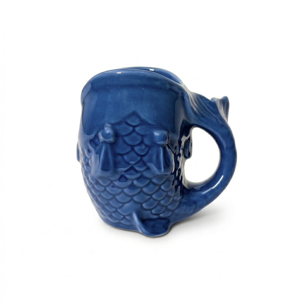 Mug en céramique Bleu Majorelle Bazardeluxe collection NEMO au design poisson.