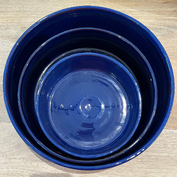 PLATS EN CERAMIQUE BLEU PETROLE 