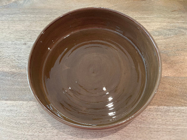 PLAT EN CERAMIQUE TAUPE 