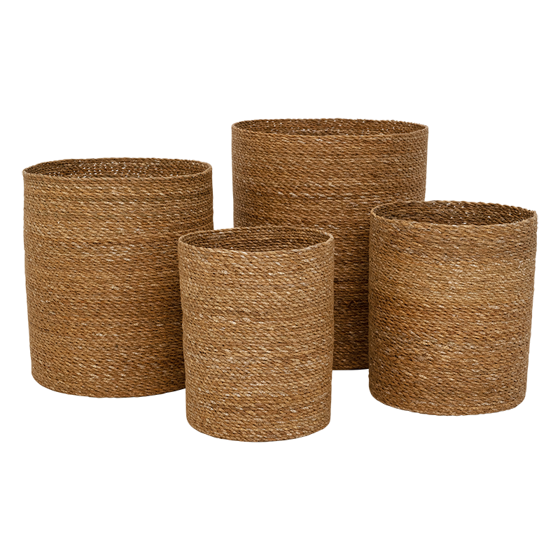 Paniers en herbier marin, pour les chambres et salle de bain, pratique et design 