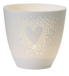 Photophore en Porcelaine Coeur - Fabrication Européenne - Décoration intérieure | DECOLUCCE