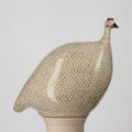 Pintade décorative blanc moucheté gris – Objet déco en céramique artisanale 17, 20 ou 24 cm - Décoration intérieure | DECOLUCCE