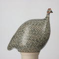 Pintade décorative blanc moucheté vert canard mat – Objet déco en céramique artisanale 17 ou 20 cm - 24cm - Décoration intérieure | DECOLUCCE