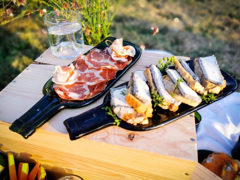 Planche apéro en verre upcyclé Vert bouteille – Fabriquée en France - Décoration intérieure | DECOLUCCE