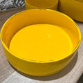 Plat en céramique artisanale jaune – Ø 31 cm - Décoration intérieure | DECOLUCCE By Hanna