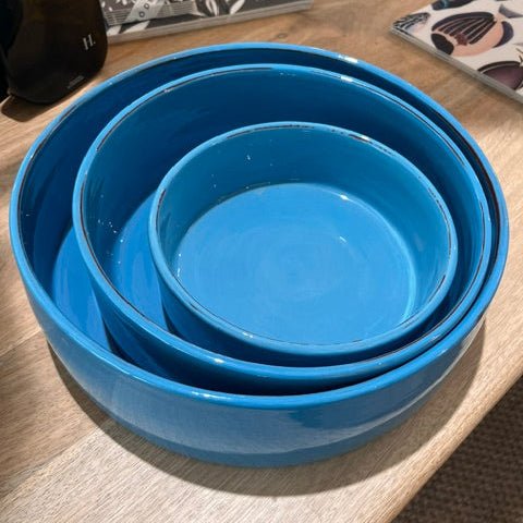 Plat en céramique artisanale turquoise – Ø 18 cm - Décoration intérieure | DECOLUCCE By Hanna