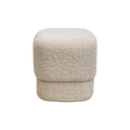 Pouf carré bouclette beige